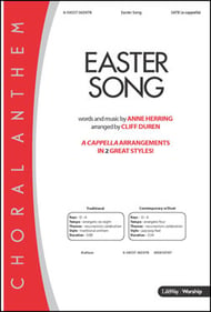 Easter Song SATB choral sheet music cover Thumbnail